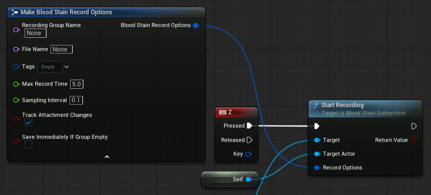 Recording Options Struct